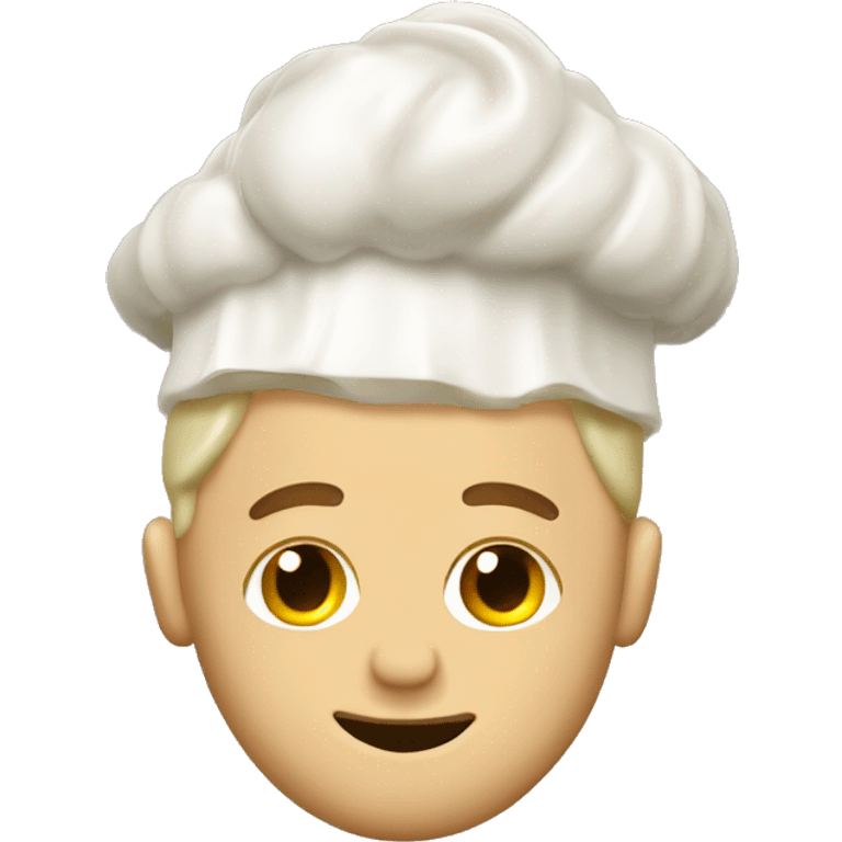 man covered in white sticky alfredo sauce  emoji