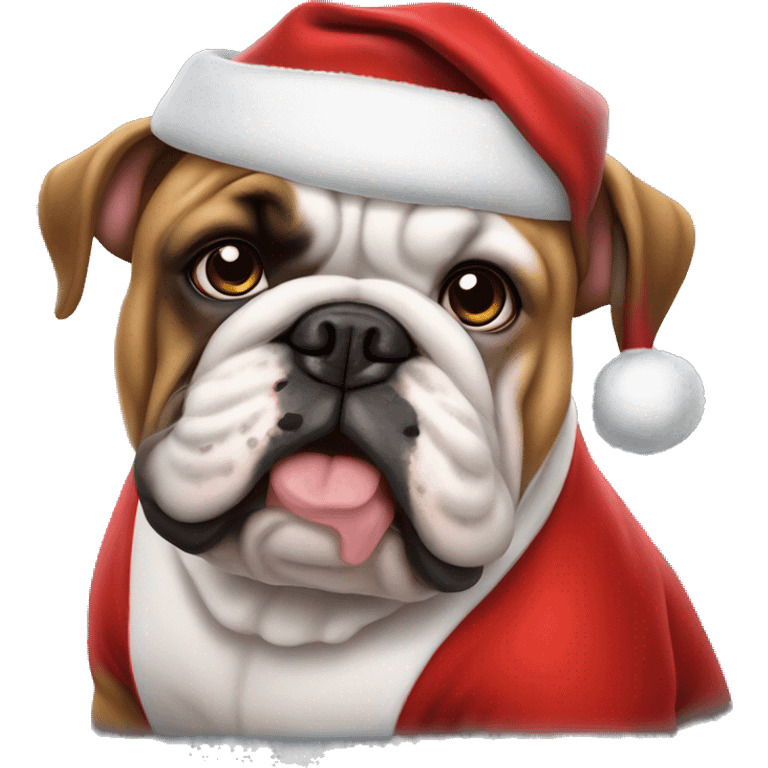 ￼ a bulldog wearing a Santa suit emoji