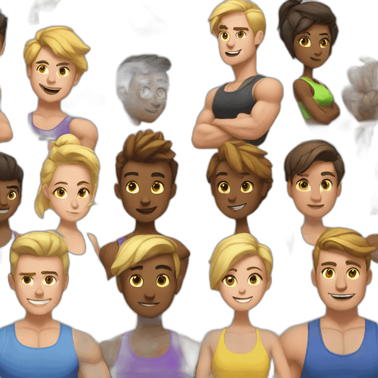 gym buddies emoji