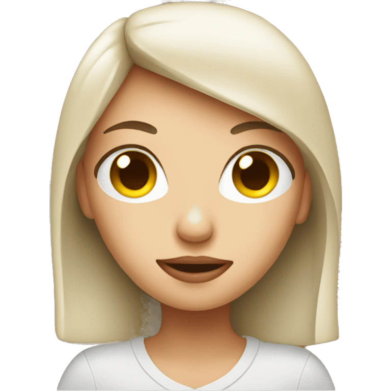 girl with her head into coffee cup emoji