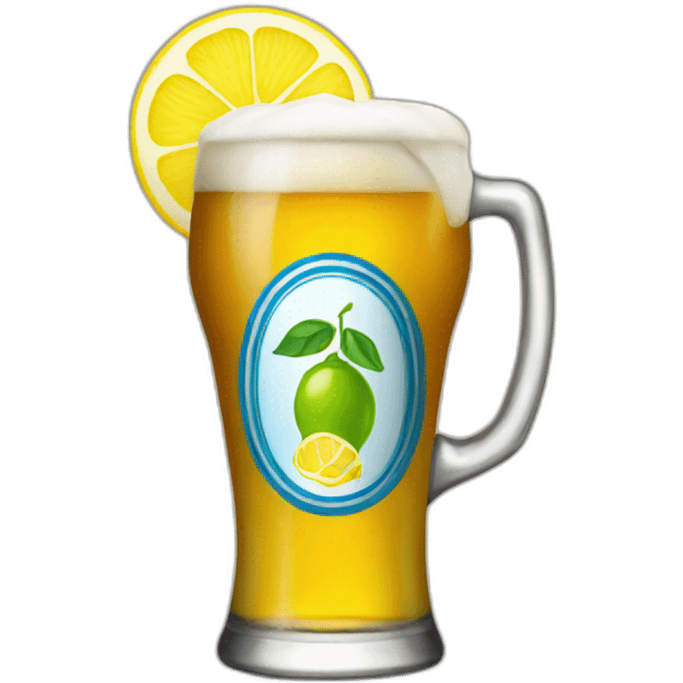 Beer with lemon emoji