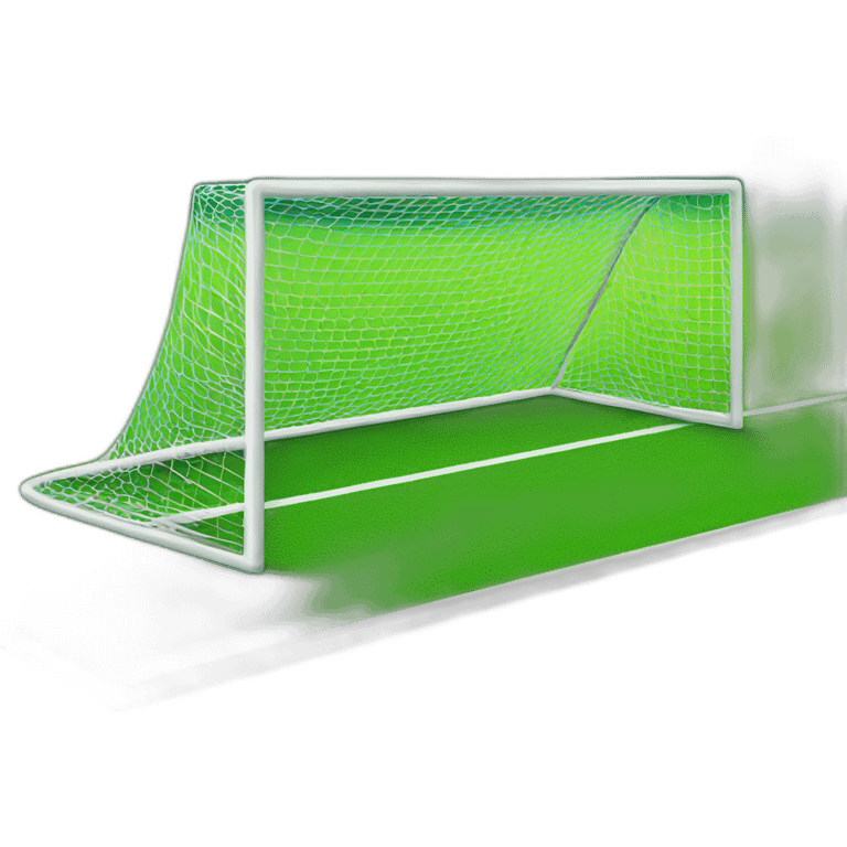 soccer goal on green pitch emoji