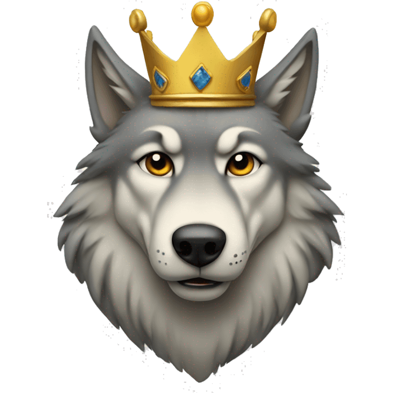 Wolf with a crown emoji