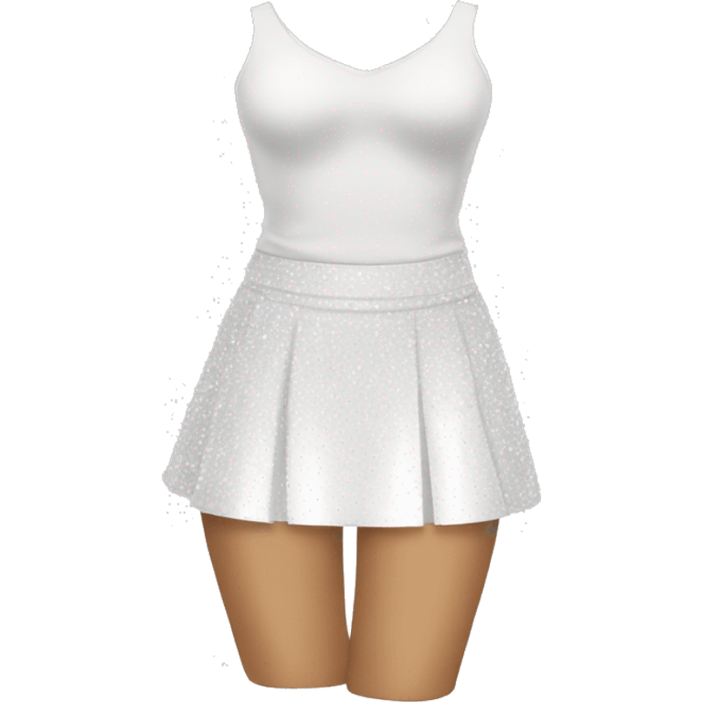 White glitter skirt emoji