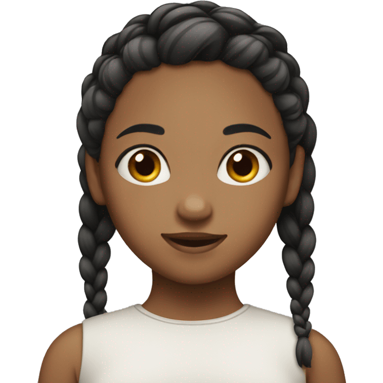 girl with short braid emoji