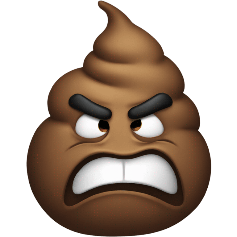 Angry poop emoji