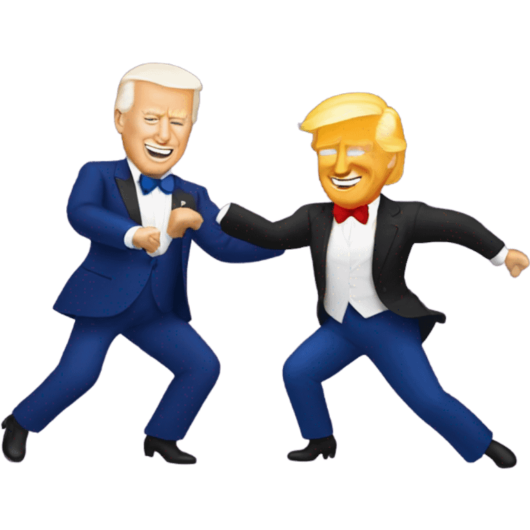 Donald trump and Joe Biden ballroom dancing emoji