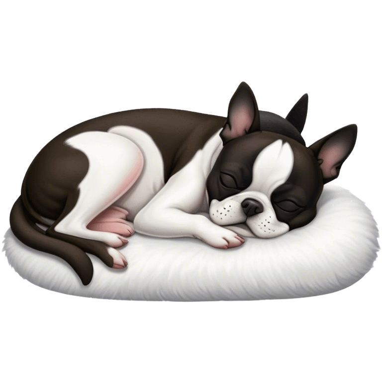 boston terrier sleeping emoji