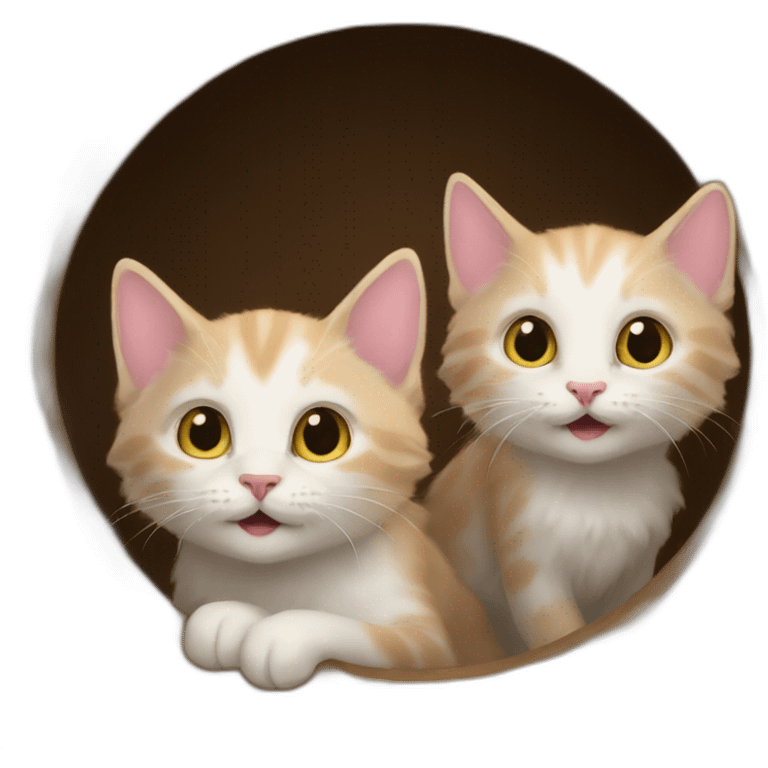 Two Kittens in hobbit world  emoji