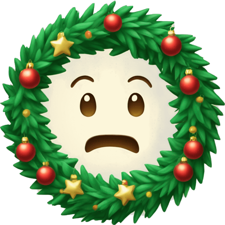 ￼ Christmas wreath emoji