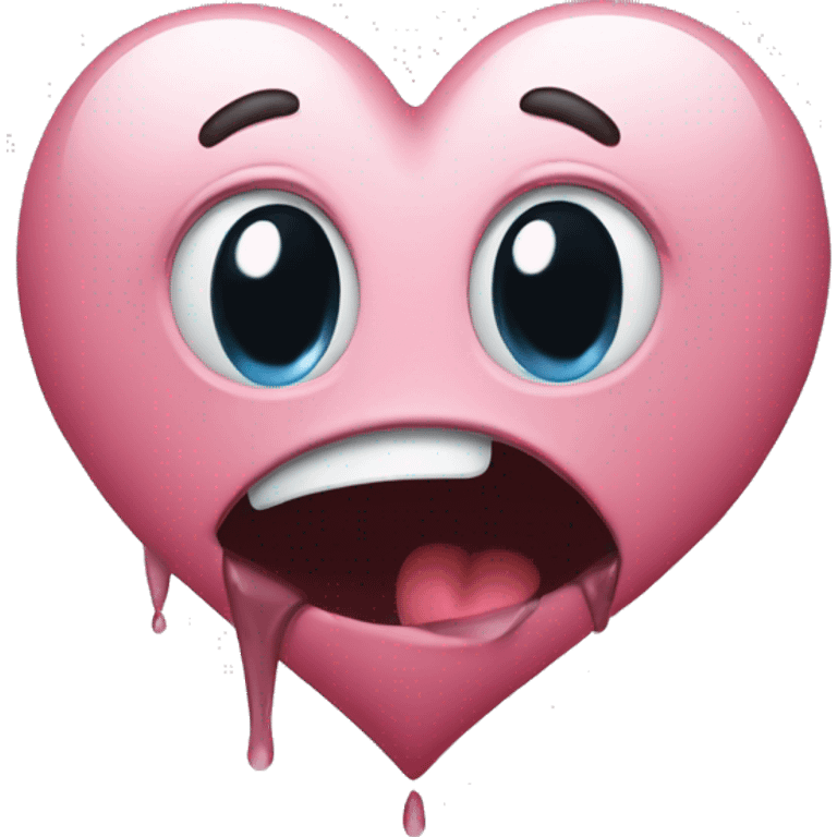 Heart with cry’s  emoji