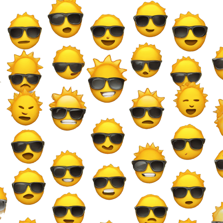 sun with sunglasses emoji