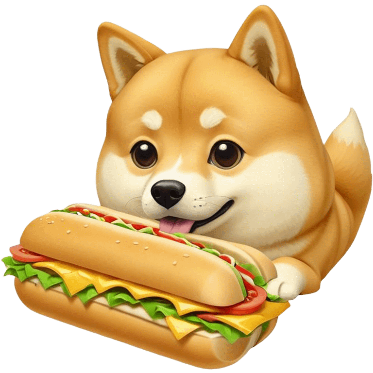 doge eating subway emoji