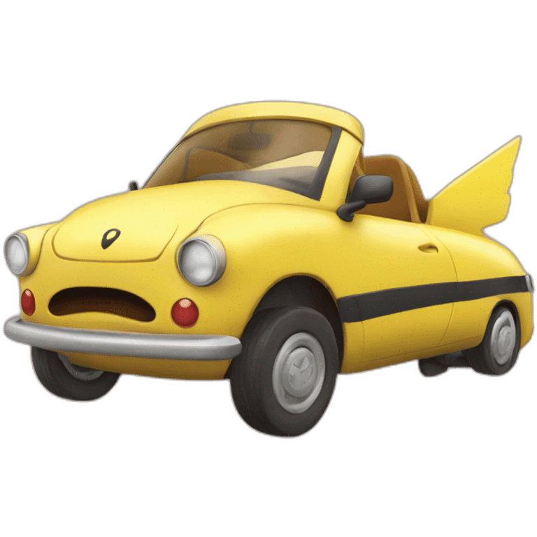 Pikachu car  emoji