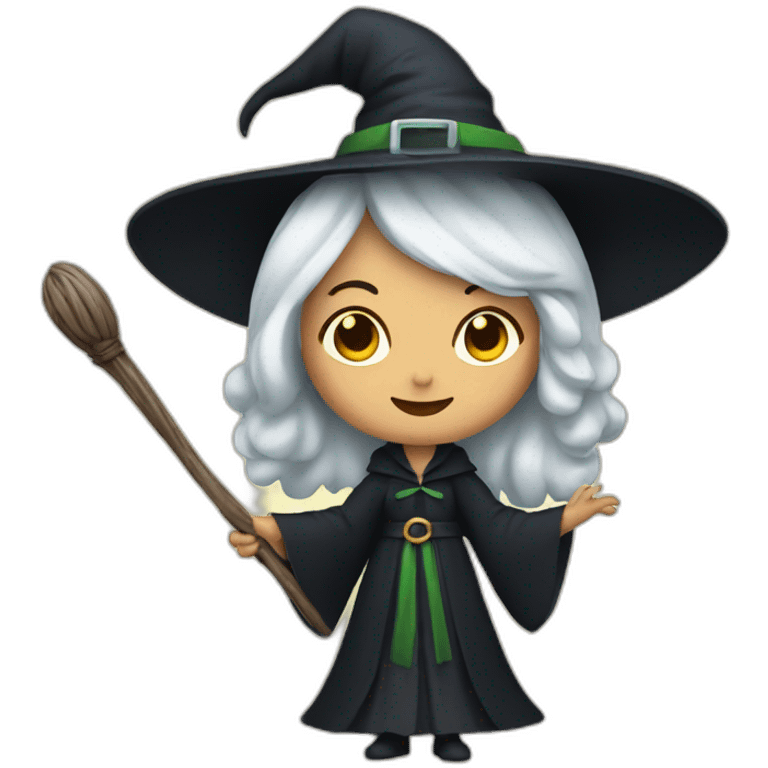 A witch holding a wand emoji