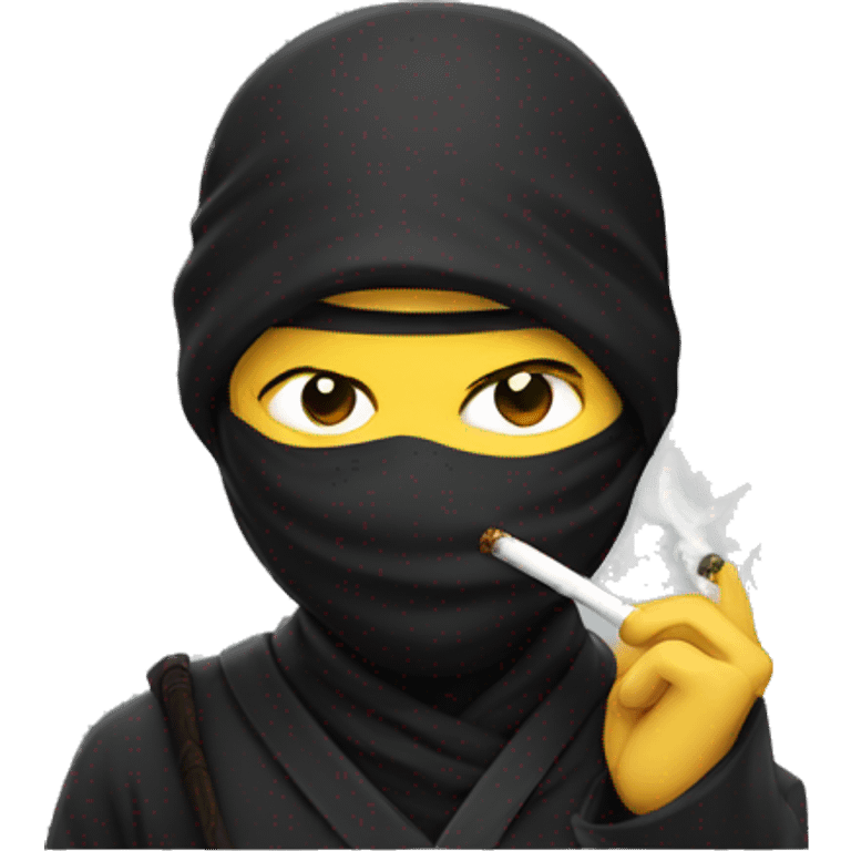 ninja smoking a cigarette  emoji