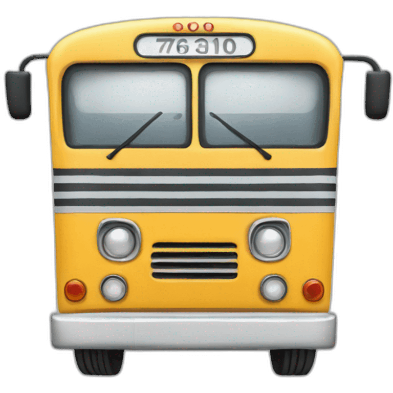 Bus avec plaque d’immatriculation 136 emoji