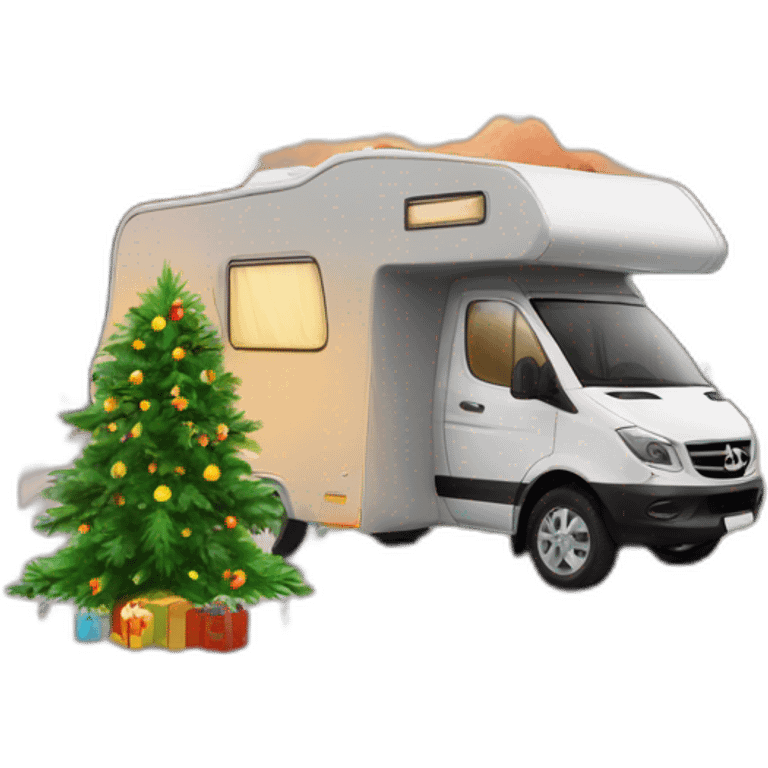 Camping Car Weinsberg Pepper MF with a Christmas Tree  emoji