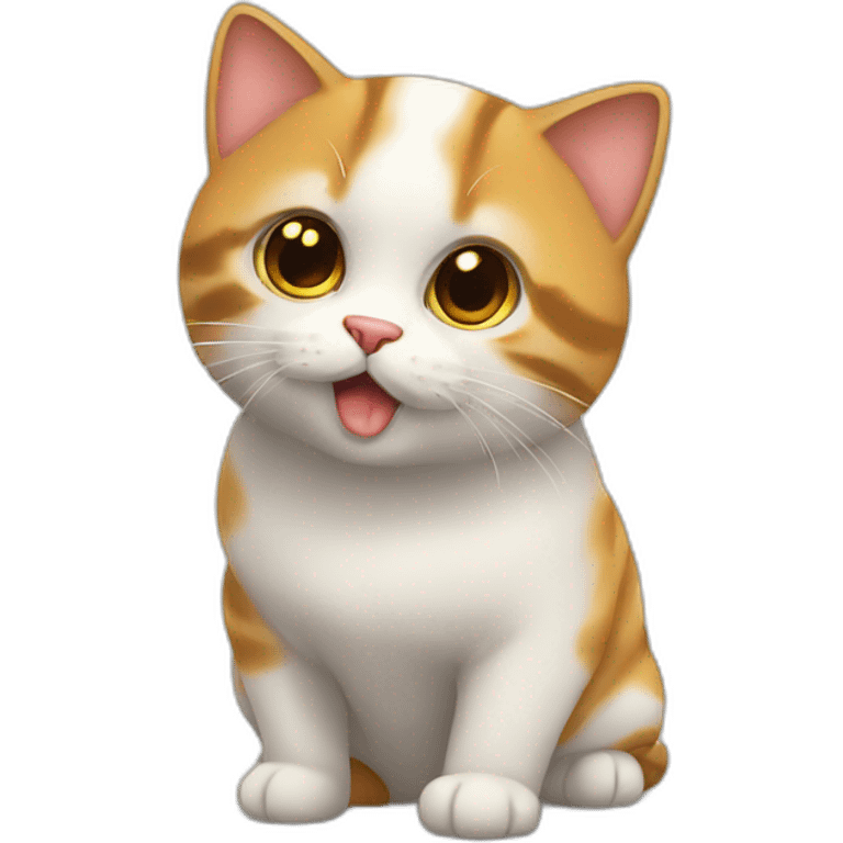 Chat qui fait un bisous emoji