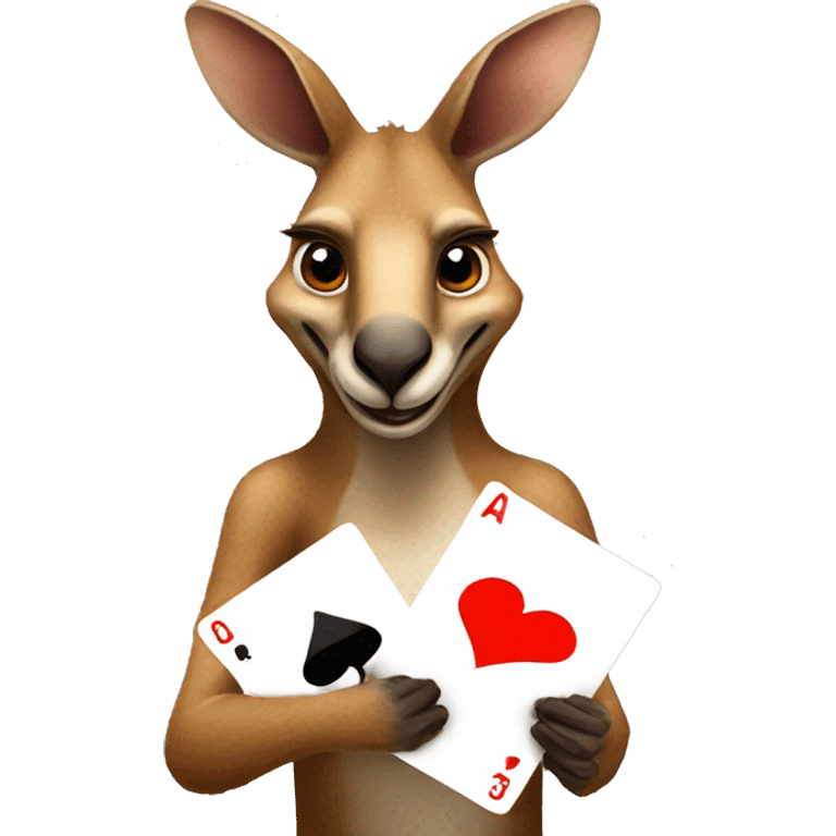 kangaroo playing UNO emoji