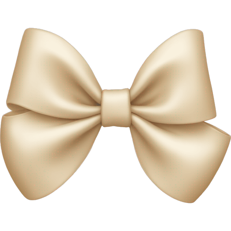 Cream color bow emoji