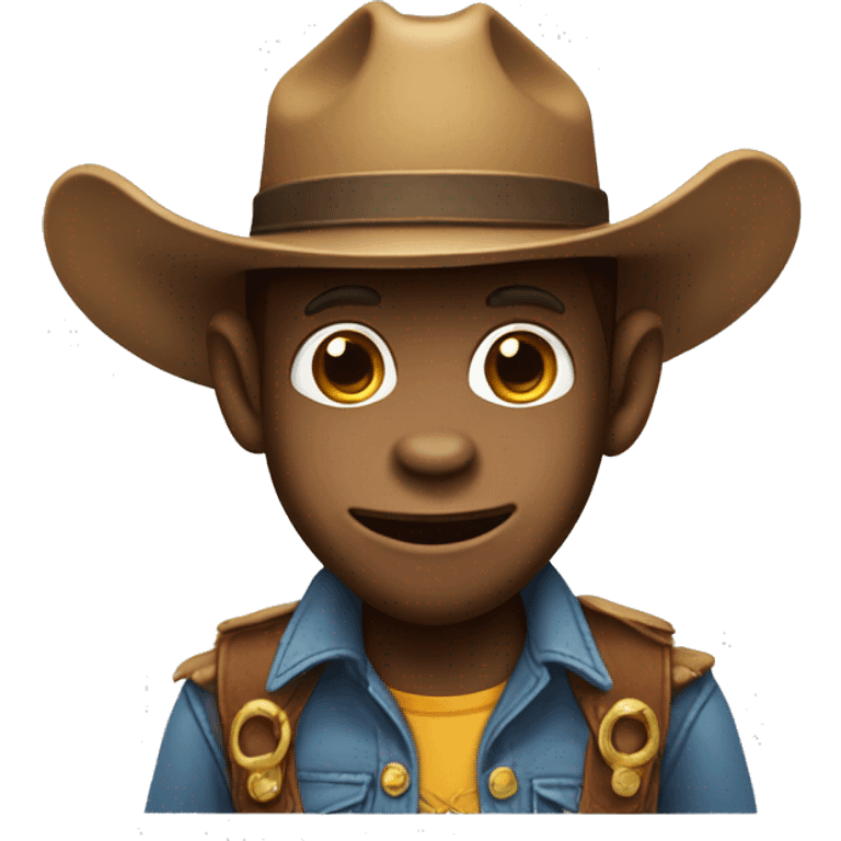 Monkey do a like with cow-boy  emoji