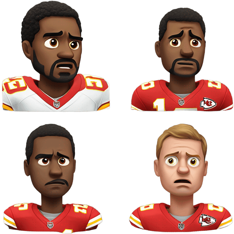 Kansas City chiefs losing in the nfl superbowl against the Philadelphia eagles  emoji