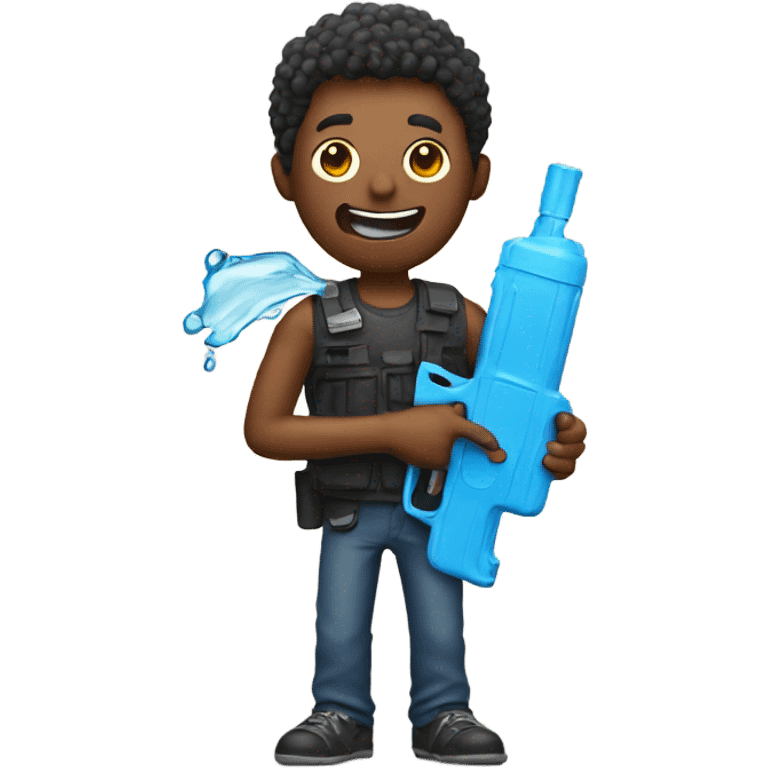 Guy with a water gun emoji