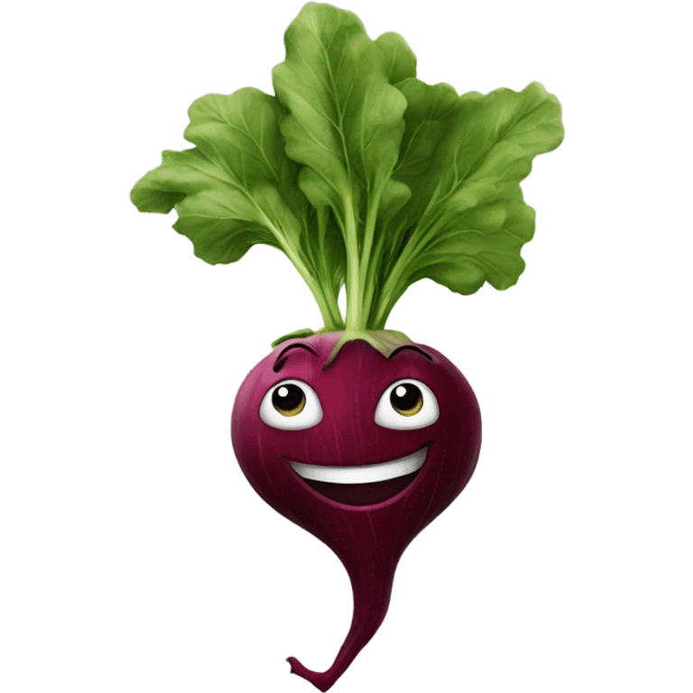 happy beetroot shows great emoji