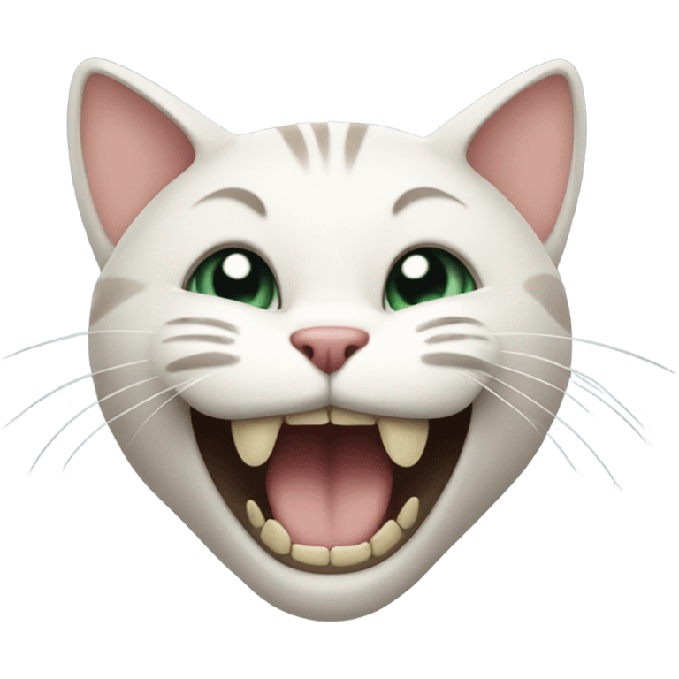 cat with human teeth emoji