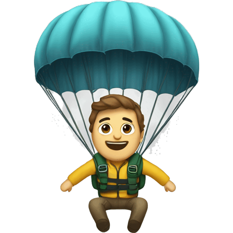 Steve in a parachute  emoji