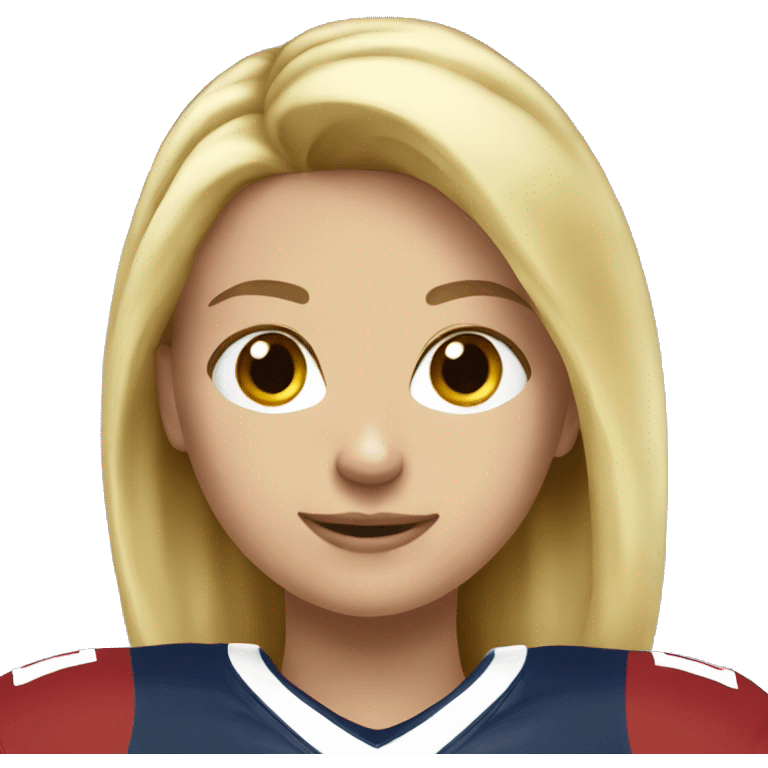 football player blonde girl football emoji