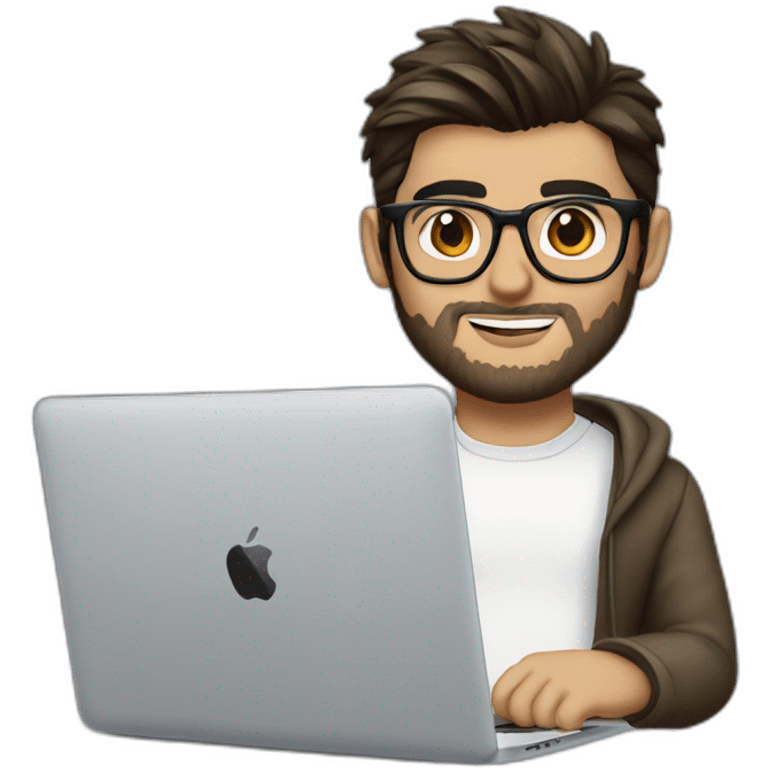 zayn malik with spectacles and macbook emoji