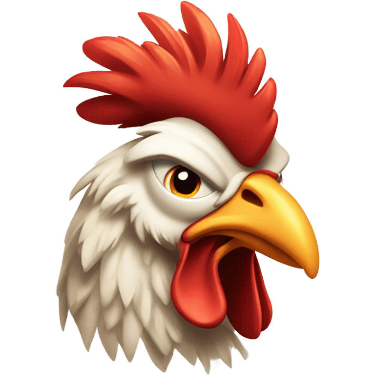 Angry jiujitsu red rooster emoji