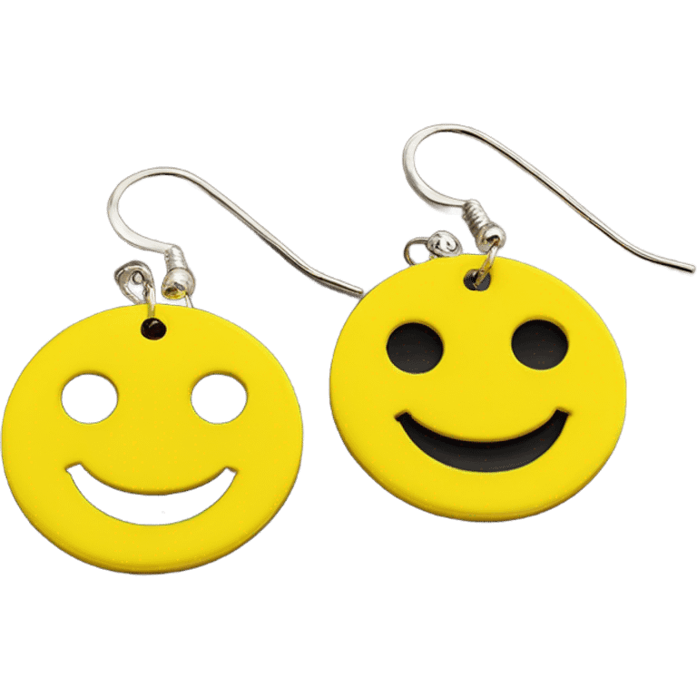 smiley face earrings emoji