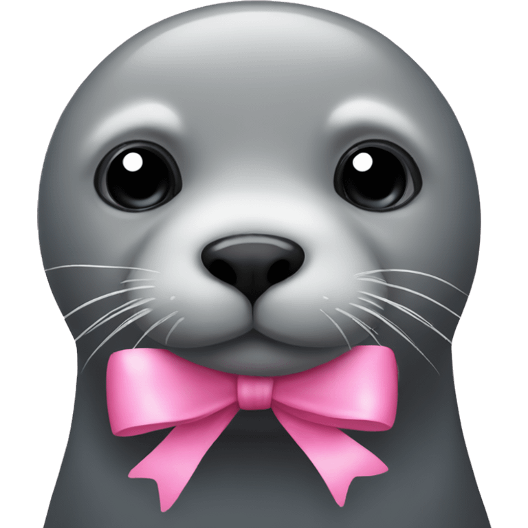 seal with a pink bow  emoji