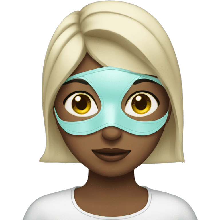 Girl with a mask emoji