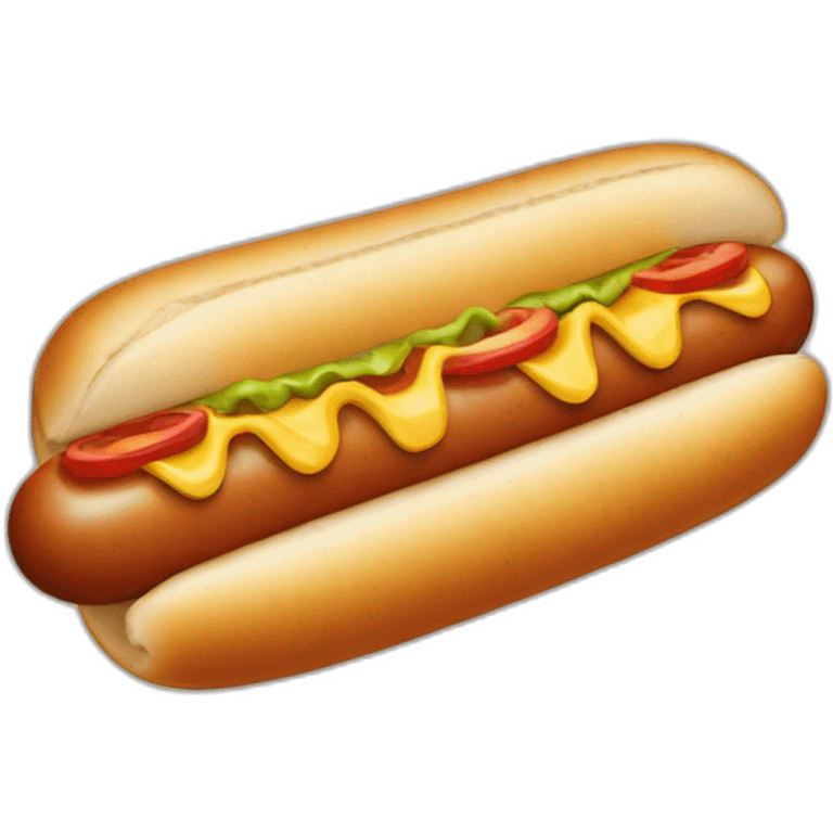 dog instead of frankfurter in the hot dog emoji