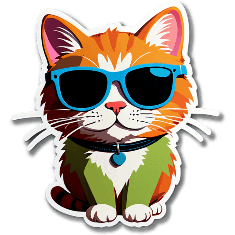 Cat with sunglasses emoji