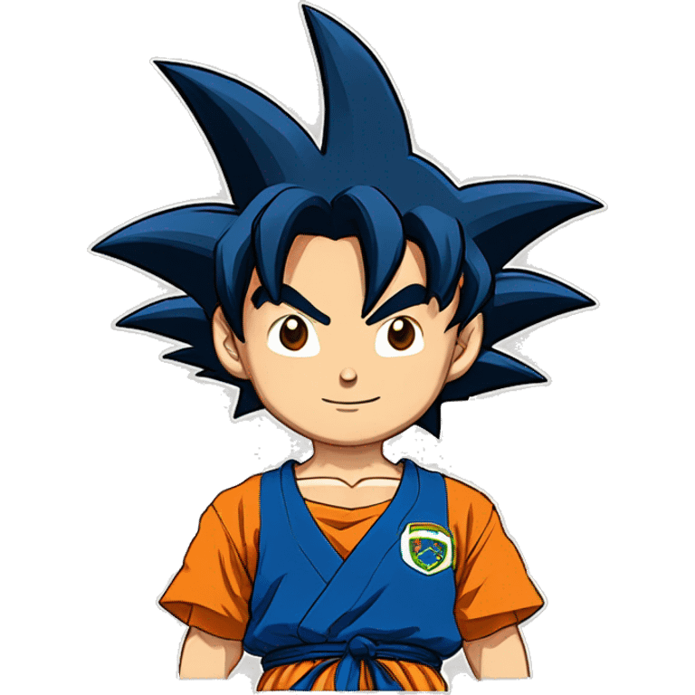 Goku com a camisa do Brasil emoji