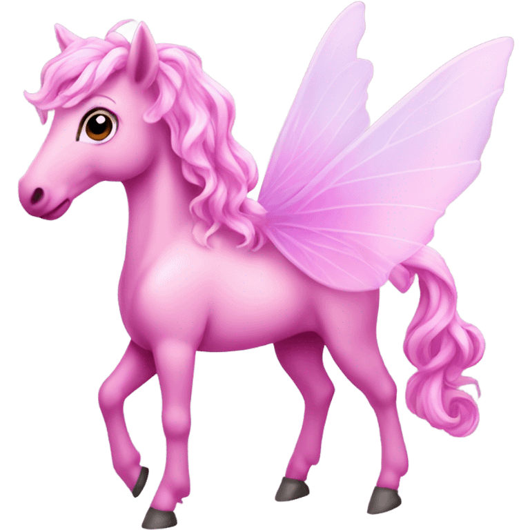 Beautiful pink fairy horse  emoji