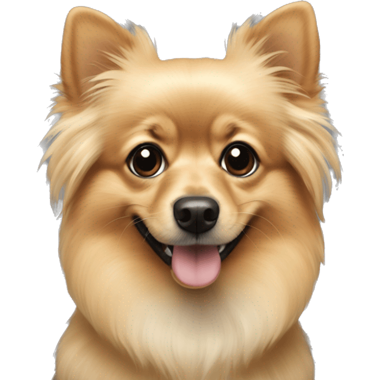 Dachshund Pomeranian in black and blonde emoji