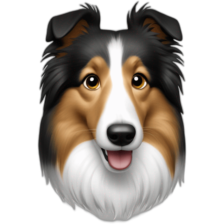 sheltie black white emoji