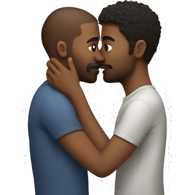 two guys kissing emoji