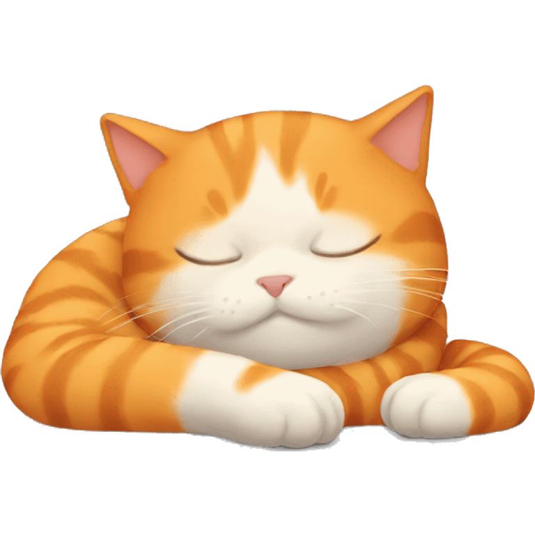 Sleeping orange cat emoji