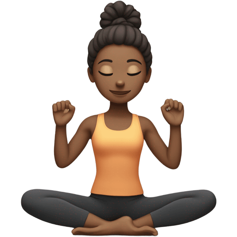 Girl yoga pose emoji