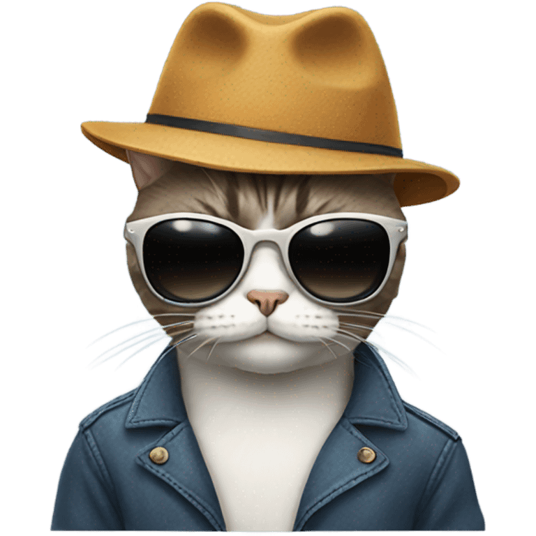 Cat with sunglasses emoji