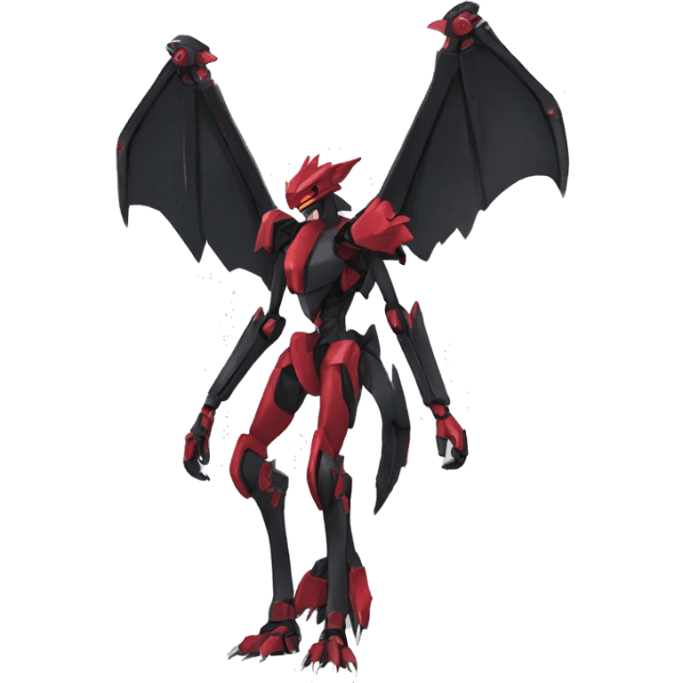  Cool Edgy Black Red Digimon-Fakemon-Raptor-Genesect-Dragon-Mecha full body emoji