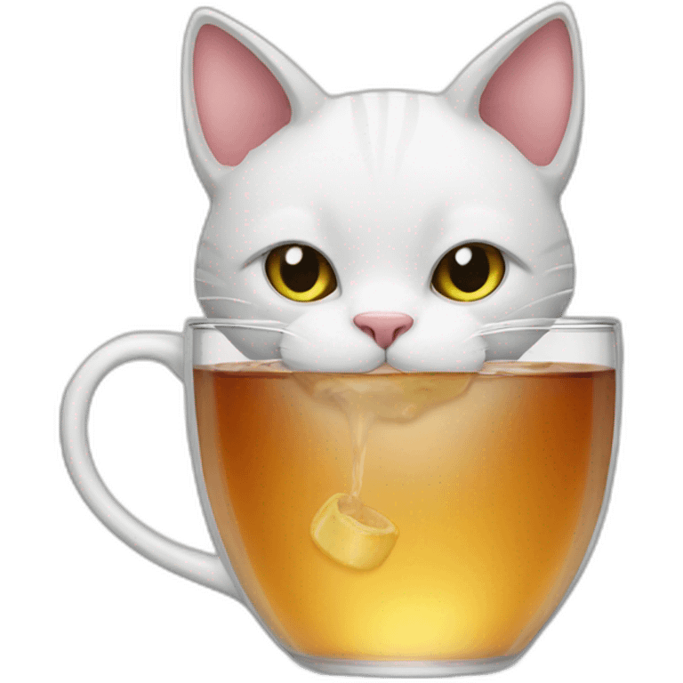 cat drink tea emoji