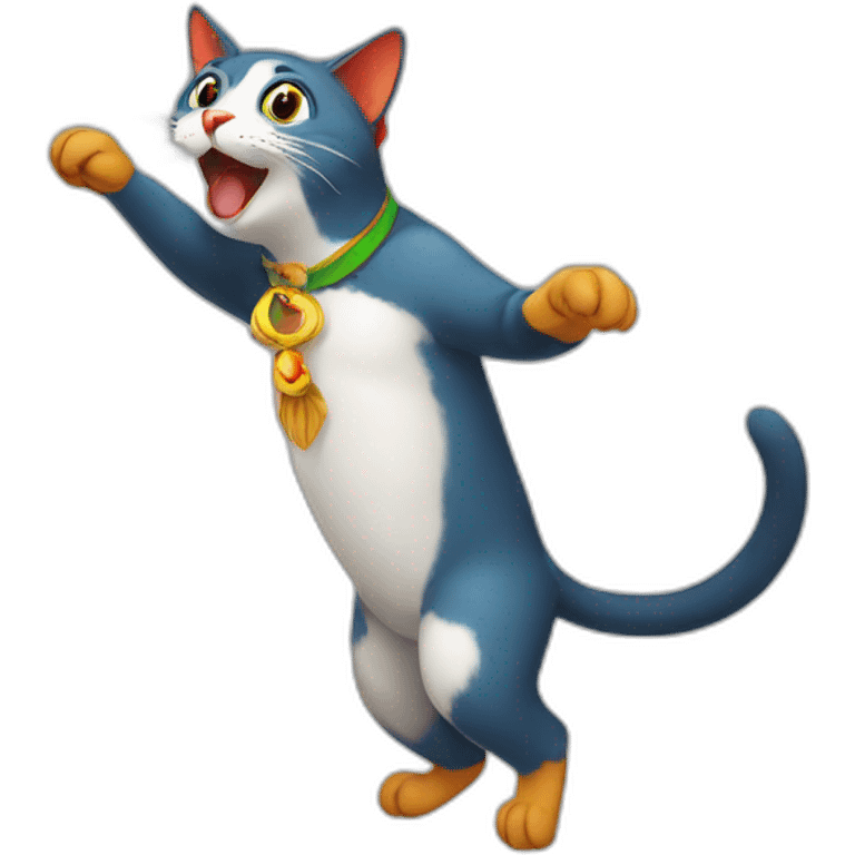 cat dancing parrot emoji